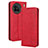 Custodia Portafoglio In Pelle Cover con Supporto BY4 per Vivo X90 5G Rosso