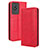 Custodia Portafoglio In Pelle Cover con Supporto BY4 per Vivo Y02t Rosso