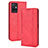 Custodia Portafoglio In Pelle Cover con Supporto BY4 per Vivo Y55s 5G Rosso