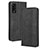 Custodia Portafoglio In Pelle Cover con Supporto BY4 per Wiko Power U10 Nero