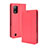 Custodia Portafoglio In Pelle Cover con Supporto BY4 per Wiko Ride 3 Rosso