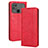 Custodia Portafoglio In Pelle Cover con Supporto BY4 per Xiaomi Poco C40 Rosso