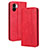 Custodia Portafoglio In Pelle Cover con Supporto BY4 per Xiaomi Poco C50 Rosso