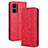 Custodia Portafoglio In Pelle Cover con Supporto BY4 per Xiaomi Poco M4 5G Rosso
