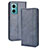 Custodia Portafoglio In Pelle Cover con Supporto BY4 per Xiaomi Redmi 11 Prime 5G Blu