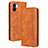 Custodia Portafoglio In Pelle Cover con Supporto BY4 per Xiaomi Redmi A1 Marrone