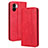 Custodia Portafoglio In Pelle Cover con Supporto BY4 per Xiaomi Redmi A1 Rosso