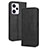 Custodia Portafoglio In Pelle Cover con Supporto BY4 per Xiaomi Redmi Note 12 Explorer Nero
