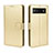 Custodia Portafoglio In Pelle Cover con Supporto BY5 per Google Pixel 6a 5G Oro