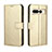 Custodia Portafoglio In Pelle Cover con Supporto BY5 per Google Pixel 7 Pro 5G Oro