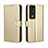 Custodia Portafoglio In Pelle Cover con Supporto BY5 per Huawei Honor 80 GT 5G Oro