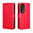 Custodia Portafoglio In Pelle Cover con Supporto BY5 per Huawei Honor 80 Pro 5G Rosso