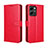 Custodia Portafoglio In Pelle Cover con Supporto BY5 per Huawei Honor 80 SE 5G Rosso