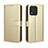 Custodia Portafoglio In Pelle Cover con Supporto BY5 per Huawei Honor X5 Oro