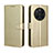 Custodia Portafoglio In Pelle Cover con Supporto BY5 per Huawei Mate 50 Pro Oro