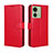 Custodia Portafoglio In Pelle Cover con Supporto BY5 per Motorola Moto Edge (2023) 5G Rosso