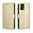 Custodia Portafoglio In Pelle Cover con Supporto BY5 per Motorola Moto Edge 30 Lite 5G Oro