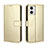 Custodia Portafoglio In Pelle Cover con Supporto BY5 per Motorola Moto G 5G (2023) Oro