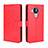 Custodia Portafoglio In Pelle Cover con Supporto BY5 per Nokia 7.3 Rosso