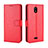 Custodia Portafoglio In Pelle Cover con Supporto BY5 per Nokia C100 Rosso