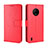 Custodia Portafoglio In Pelle Cover con Supporto BY5 per Nokia C200 Rosso