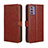 Custodia Portafoglio In Pelle Cover con Supporto BY5 per Nokia C300 Marrone