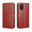 Custodia Portafoglio In Pelle Cover con Supporto BY5 per Nokia G100 Marrone