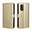 Custodia Portafoglio In Pelle Cover con Supporto BY5 per Nokia XR21 Oro