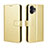 Custodia Portafoglio In Pelle Cover con Supporto BY5 per Nothing Phone 2 Oro