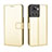 Custodia Portafoglio In Pelle Cover con Supporto BY5 per OnePlus 10R 5G Oro