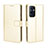 Custodia Portafoglio In Pelle Cover con Supporto BY5 per OnePlus 9 Pro 5G Oro