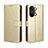 Custodia Portafoglio In Pelle Cover con Supporto BY5 per OnePlus Nord 3 5G Oro