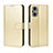 Custodia Portafoglio In Pelle Cover con Supporto BY5 per OnePlus Nord N20 5G Oro