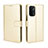 Custodia Portafoglio In Pelle Cover con Supporto BY5 per OnePlus Nord N200 5G Oro