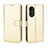 Custodia Portafoglio In Pelle Cover con Supporto BY5 per Oppo A38 Oro