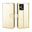 Custodia Portafoglio In Pelle Cover con Supporto BY5 per Oppo F21 Pro 4G Oro