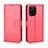 Custodia Portafoglio In Pelle Cover con Supporto BY5 per Oppo Find X5 5G Rosso