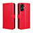 Custodia Portafoglio In Pelle Cover con Supporto BY5 per Realme C55 Rosso