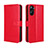 Custodia Portafoglio In Pelle Cover con Supporto BY5 per Realme Q5x 5G Rosso