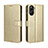 Custodia Portafoglio In Pelle Cover con Supporto BY5 per Realme V20 5G Oro