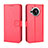 Custodia Portafoglio In Pelle Cover con Supporto BY5 per Sharp Aquos R7 Rosso