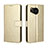 Custodia Portafoglio In Pelle Cover con Supporto BY5 per Sharp Aquos Sense7 Oro