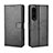 Custodia Portafoglio In Pelle Cover con Supporto BY5 per Sony Xperia 1 IV SO-51C Nero