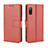 Custodia Portafoglio In Pelle Cover con Supporto BY5 per Sony Xperia Ace II Marrone