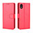 Custodia Portafoglio In Pelle Cover con Supporto BY5 per Sony Xperia Ace III SO-53C Rosso