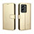 Custodia Portafoglio In Pelle Cover con Supporto BY5 per Vivo V25 Pro 5G Oro
