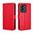 Custodia Portafoglio In Pelle Cover con Supporto BY5 per Vivo V25 Pro 5G Rosso