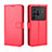 Custodia Portafoglio In Pelle Cover con Supporto BY5 per Vivo X80 Pro 5G Rosso