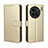 Custodia Portafoglio In Pelle Cover con Supporto BY5 per Vivo X90 Pro+ Plus 5G Oro