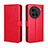 Custodia Portafoglio In Pelle Cover con Supporto BY5 per Vivo X90 Pro+ Plus 5G Rosso